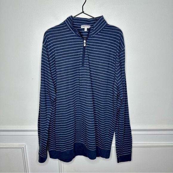 Peter Millar Other - Peter Millar Classic Fit blue Stripe Pullover Mens XL